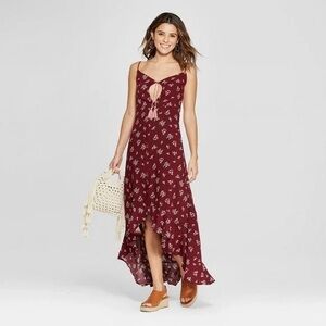 Xhilaration Red Ruffled Tiered Sundress